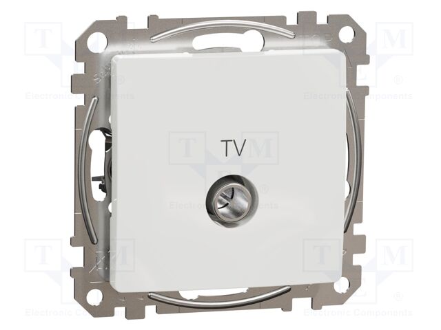 TV socket ending; IP20; plaster embedded,in mounting box; white