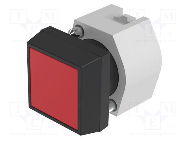 Switch: push-button; 22mm; Stabl.pos: 1; red; none; IP67; flat; Pos: 2