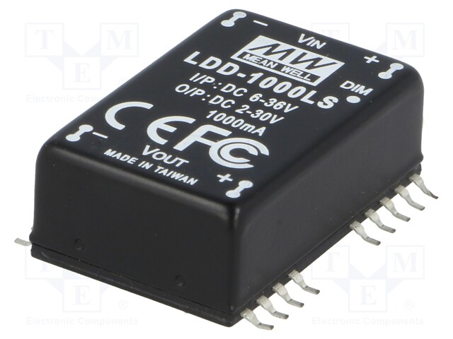 Converter: DC/DC; 30W; Uin: 6÷36V; Uout: 2÷30VDC; Iin: 990mA; 12.8g