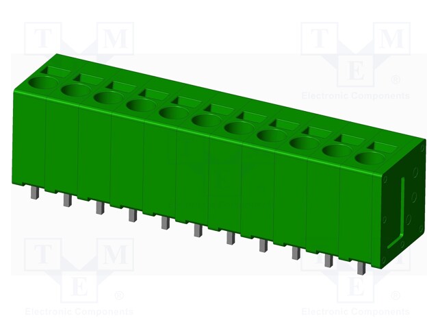Connector: PCB terminal block; terminal; angled; Plating: tinned