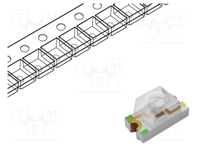 LED; red; SMD; 0603; 1mcd; 2VDC; 1.6x0.8mm; 130°; 20mA; λd: 700nm