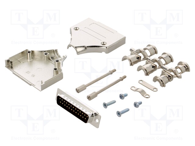 D-Sub; PIN: 25; plug; male; turned contacts; straight; soldering