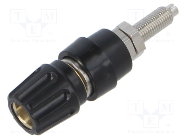 Connector: 4mm banana; socket; 63A; 30VAC; 60VDC; black; -25÷100°C