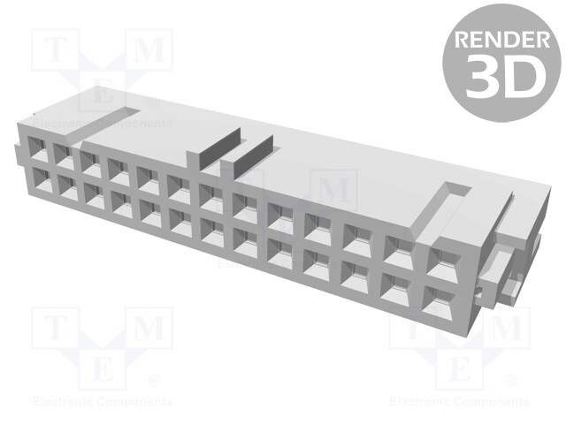 Plug; IDC; female; PIN: 26; for ribbon cable; 1.27mm; Layout: 2x13