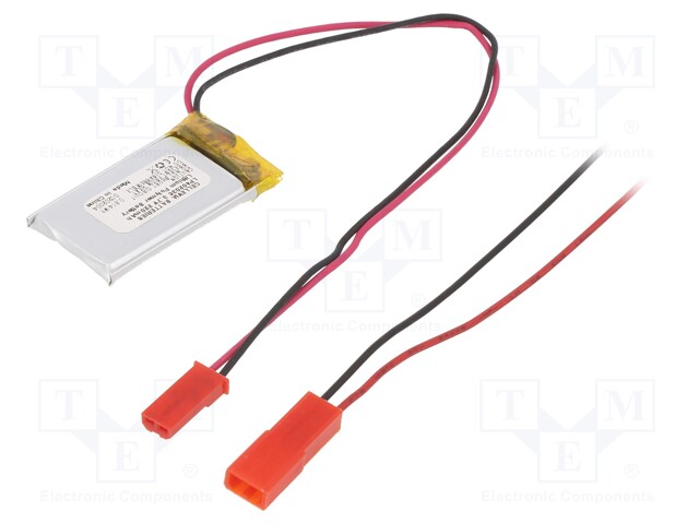 Re-battery: Li-Po; 3.7V; 220mAh; cables; 4.5x21x38.5mm