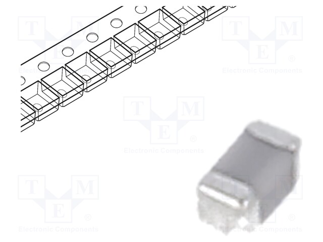 Capacitor: ceramic; MLCC; 820pF; 50V; C0G; ±5%; SMD; 0402