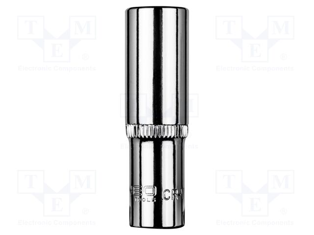 Socket; 6-angles,socket spanner; HEX 10mm; 1/4"; long