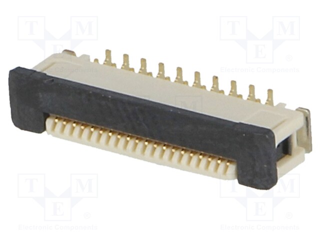 Connector: FFC (FPC); vertical; PIN: 20; ZIF,inverse; SMT; 0.5A