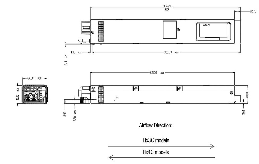 Converter: DC/DC; 2015W; Uin: -72÷40.8V; Uout: 12VDC; Uout2: 5VDC