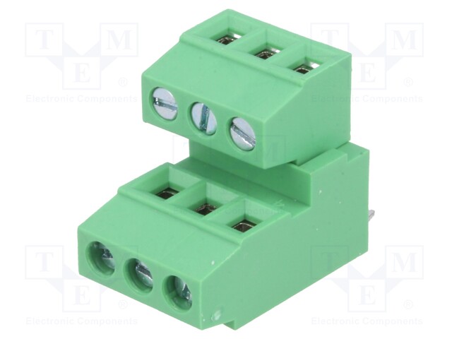 PCB terminal block; angled 90°; 3.81mm; ways: 6; on PCBs; terminal