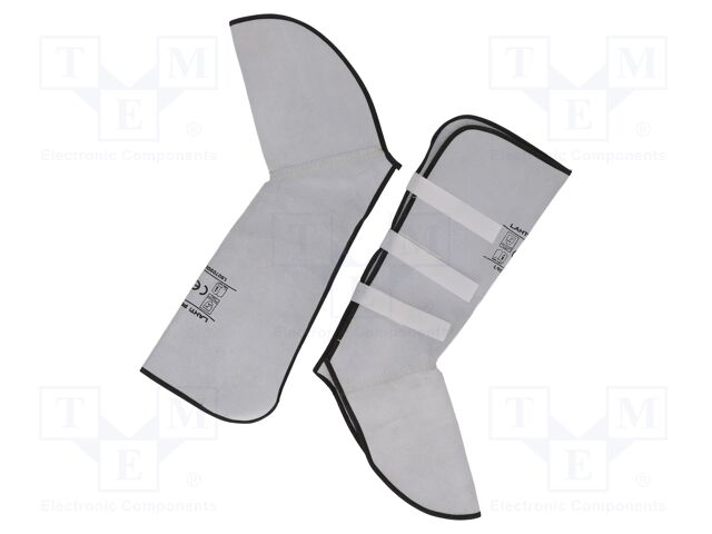 Welding leggings; natural leather; adjustable