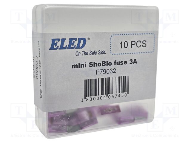 Fuse: fuse; 3A; 32VDC; automotive; 11.2mm; 11.2x4x17mm