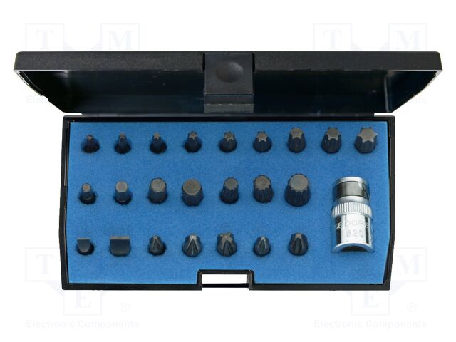 Kit: screwdriver bits; plastic container; Kit: screwdriver bits