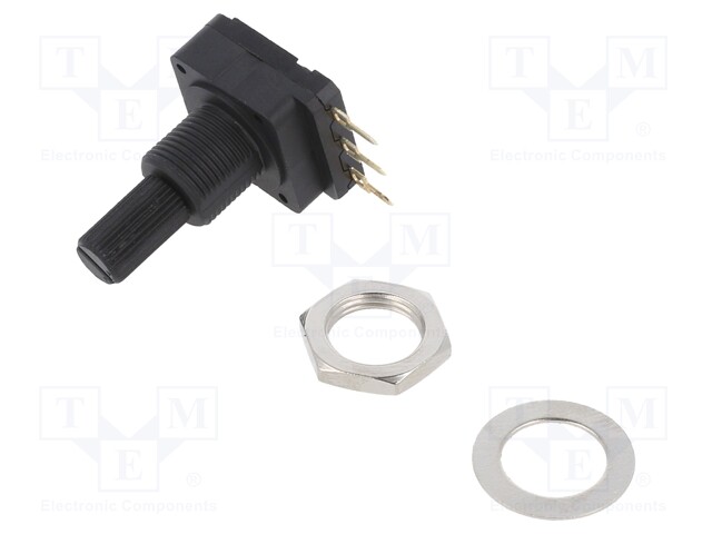 Potentiometer: shaft; 50kΩ; 200mW; THT; 6.25mm; plastic; mono