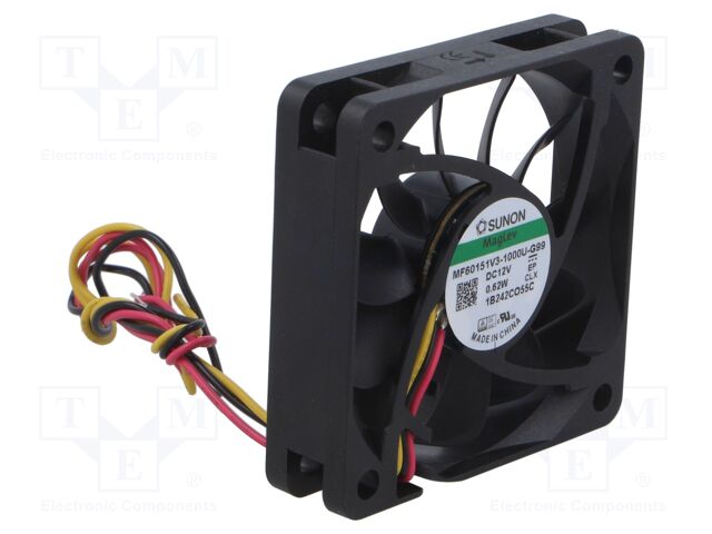 Fan: DC; axial; 12VDC; 60x60x15mm; 29.88m3/h; 21.3dBA; Vapo; 3000rpm