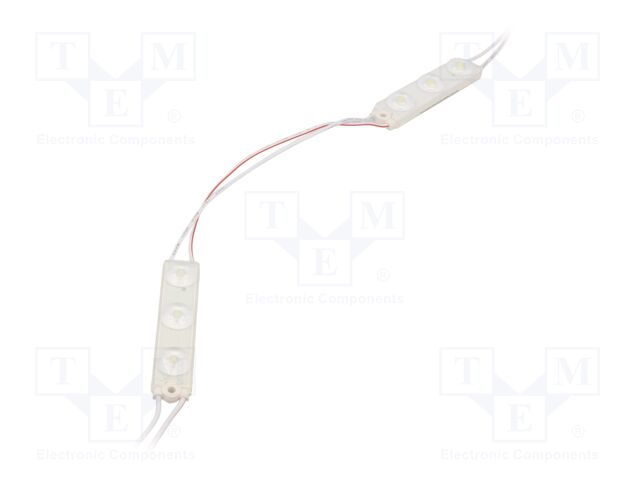 LED; white cold; 6500K; 184lm; 175°; No.of diodes: 3; 11x16x74.1mm