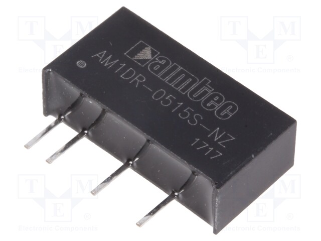 Converter: DC/DC; 1W; Uin: 4.75÷5.25V; 15VDC; Iout: 67mA; SIP7; 2.1g