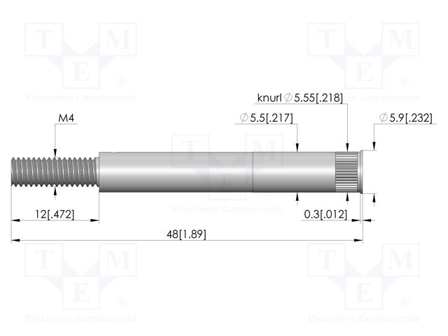 Test probe socket; silver plated; KS-621; 48mm; test needles
