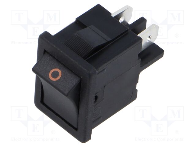 ROCKER; DPST; Pos: 2; ON-OFF; 4A/250VAC; black; none; 100mΩ