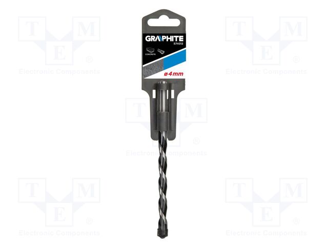 Drill bit; for concrete; Ø: 4mm; L: 75mm