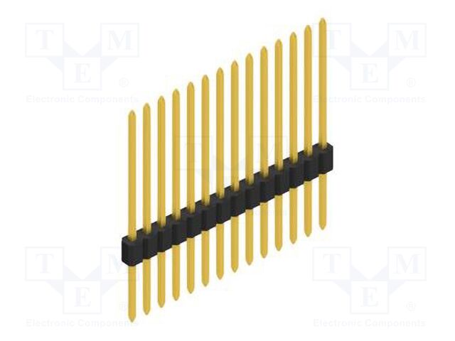 Connector: pin strips; pin header; male; PIN: 14; 1.27mm; THT; 1x14