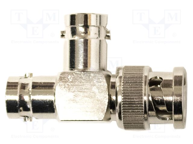 T adapter; 60VDC; 38.1mm; -65÷165°C; BNC male,BNC female x2; 50Ω