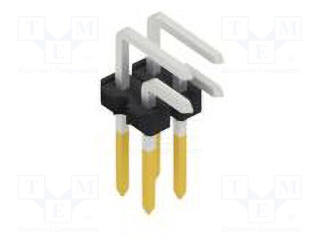 Connector: pin strips; pin header; male; PIN: 4; 2.54mm; THT; 2x2