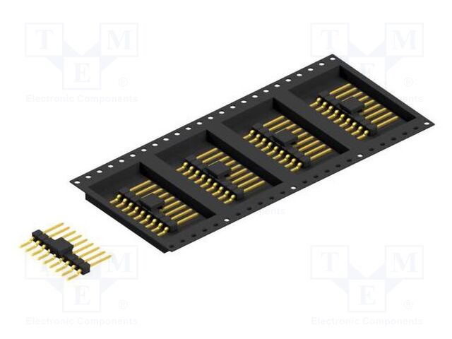Connector: pin strips; pin header; male; PIN: 9; 2.54mm; SMT; 1x9