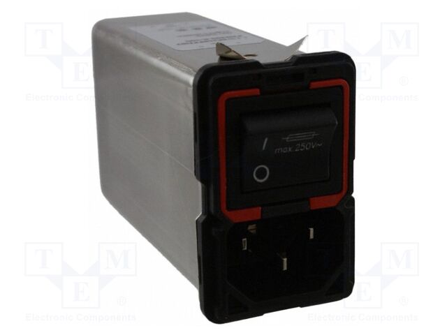 Connector: AC supply; socket; male; 6A; 250VAC; -25÷85°C; FN9299