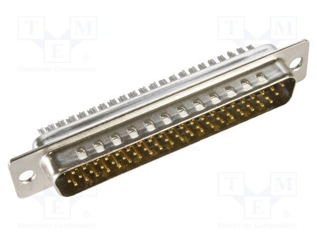 D Sub Connector, HD62, High Density, Plug, 62 Contacts, DC, Solder Cup