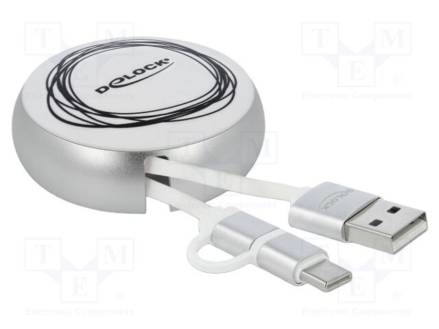 Cable; USB 2.0,rolled; USB A plug,USB B micro plug,USB C plug