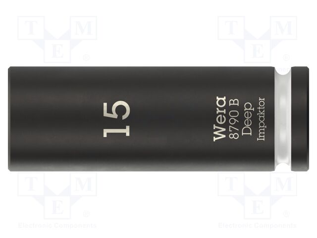 Socket; 6-angles,socket spanner,impact; HEX 15mm; 3/8"; IMPAKTOR