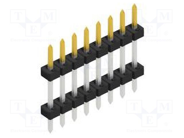 Connector: pin strips; pin header; male; PIN: 8; 2mm; THT; 1x8; 100V