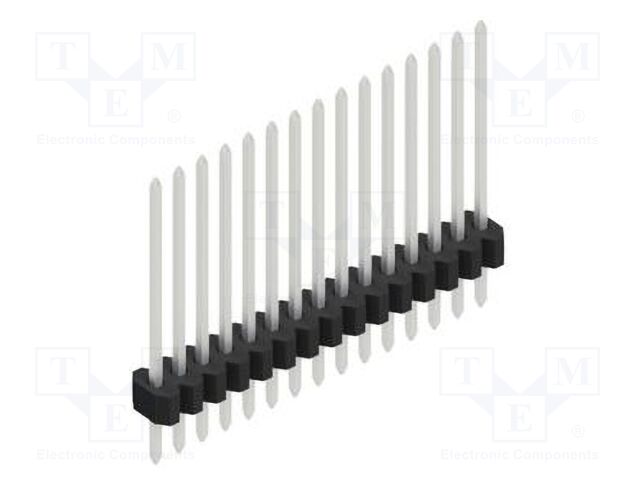 Connector: pin strips; pin header; male; PIN: 15; 1.27mm; THT; 1x15