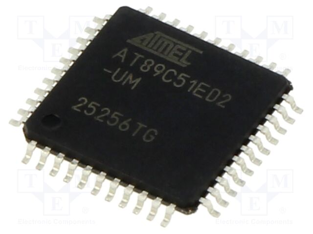 IC: microcontroller 8051; SRAM: 2B; Interface: SPI,UART; LQFP44