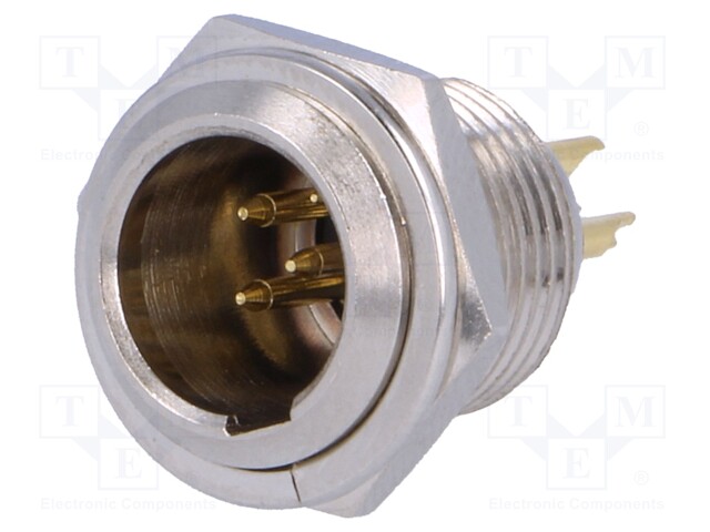 Socket; XLR mini; male; PIN: 5; soldering; Ø11mm