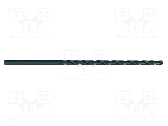 Drill bit; for metal; Ø: 3.2mm; L: 106mm; high speed steel; long