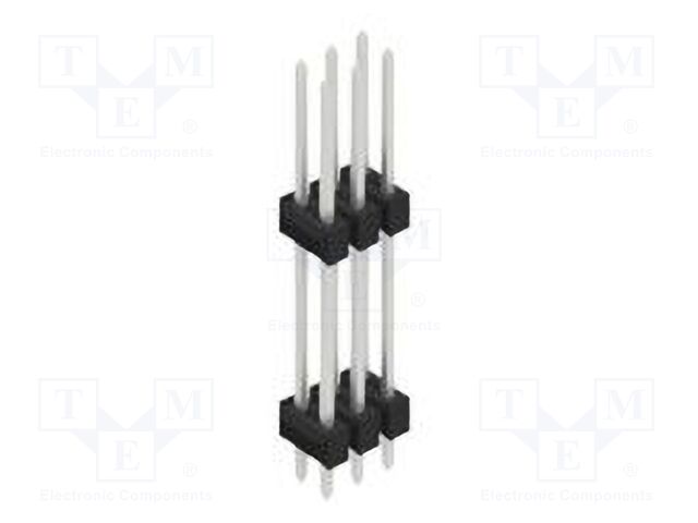 Connector: pin strips; pin header; male; PIN: 6; 2.54mm; THT; 2x3