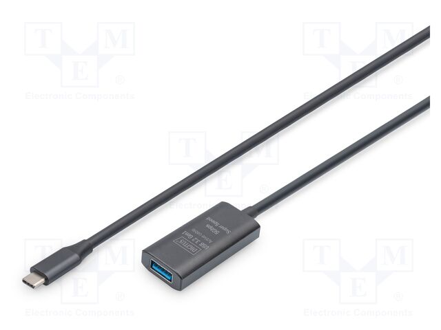Repeater USB; USB 3.2 Gen 1,with amplifier; 5m; black