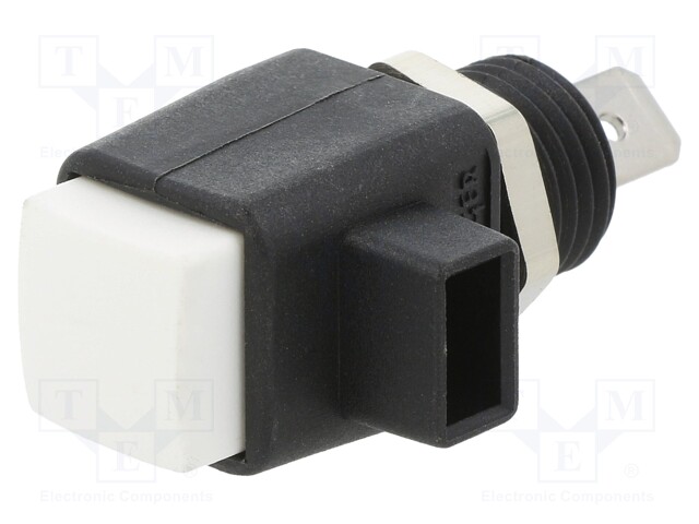 Laboratory clamp; white; 16A; Contacts: nickel; Mounting: screw