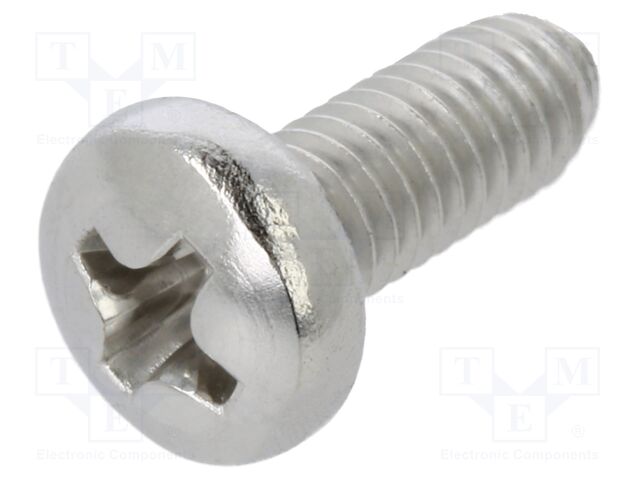 Screw; M4x10; 0.7; Head: cheese head; Phillips; A2 stainless steel