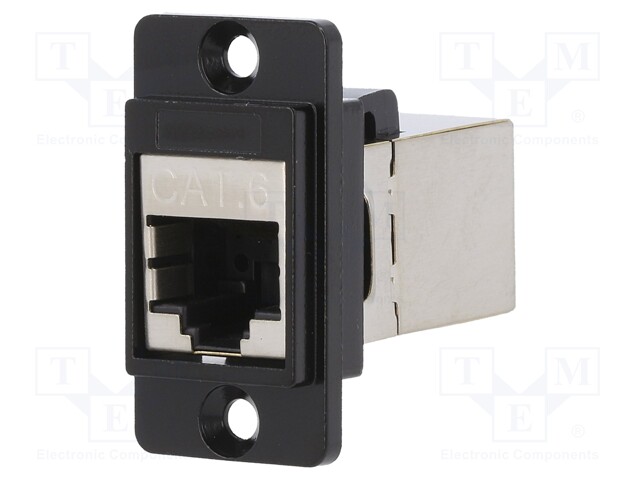 Coupler; DUALSLIM; Cat: 6; shielded; Layout: 8p8c; 29mm; Mat: metal