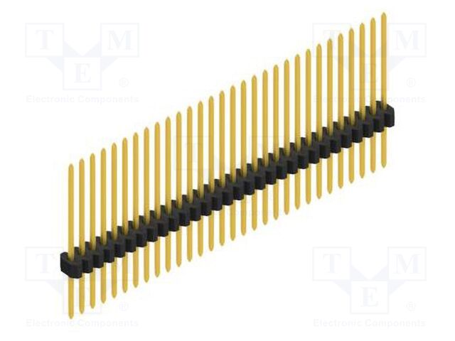 Connector: pin strips; pin header; male; PIN: 30; 1.27mm; THT; 1x30