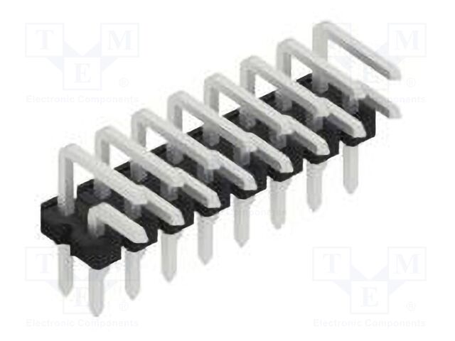 Connector: pin strips; pin header; male; PIN: 16; 2.54mm; THT; 2x8