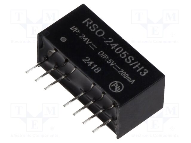 Converter: DC/DC; 1W; Uin: 18÷36V; Uout: 5VDC; Iout: 200mA; SIP8; 4.7g