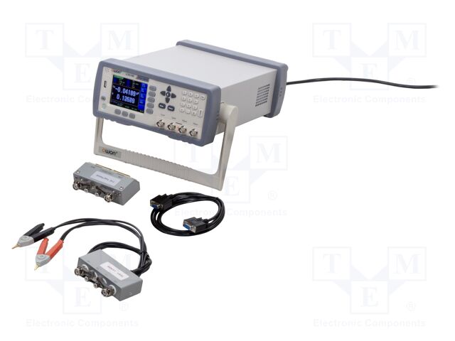 LCR meter; LCD 3,5"; R range: 0.0001÷99.9999MΩ; 0.05%; 100÷240VAC
