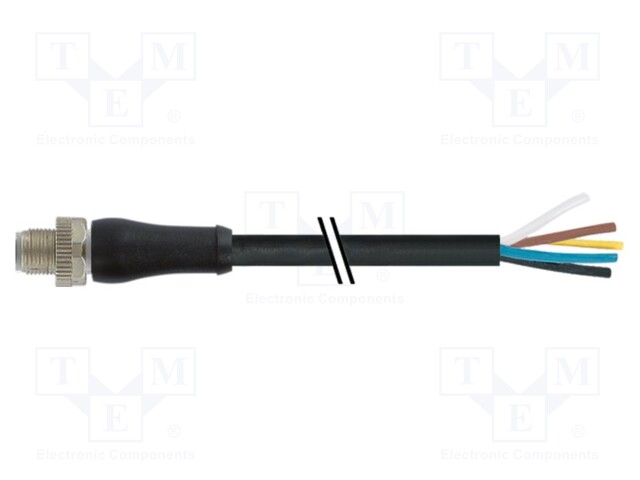 Connection lead; male; IP67; 63VAC; 63VDC; 16A; 20m; PIN: 5; plug
