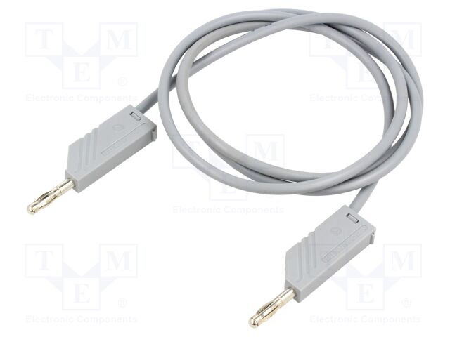 Test lead; 60VDC; 30VAC; 32A; Len: 1m; grey; Cond.cross sec: 2.5mm2