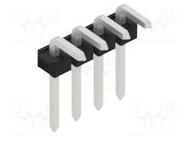 Connector: pin strips; pin header; male; PIN: 4; 2.54mm; THT; 1x4