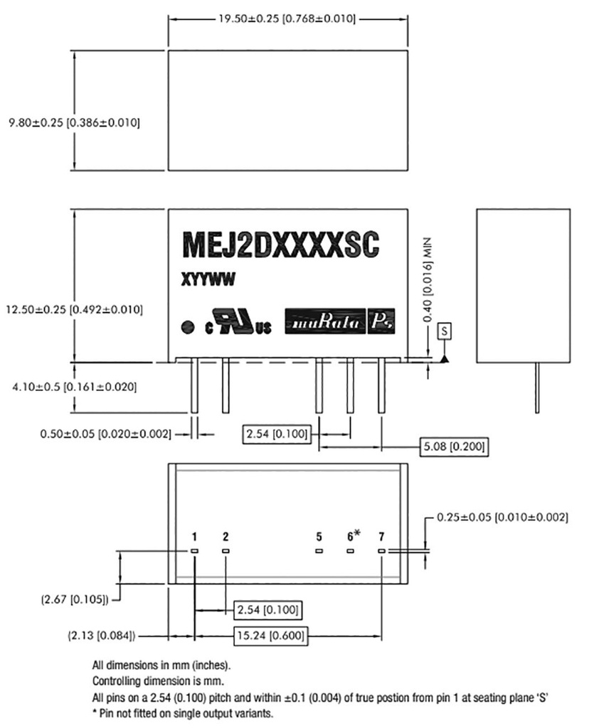 Converter: DC/DC; 2W; Uin: 13.5÷16.5V; Uout: 5VDC; Uout2: -5VDC; SIP